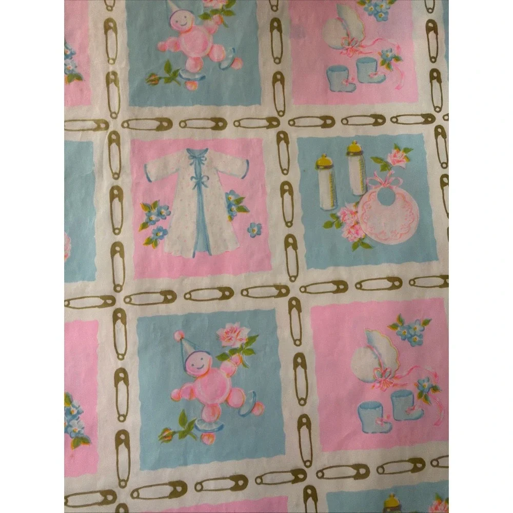 Vtg Bridal & Baby Flat Wrap Sheets, Some New In Package 13 Designs, Amounts Vary